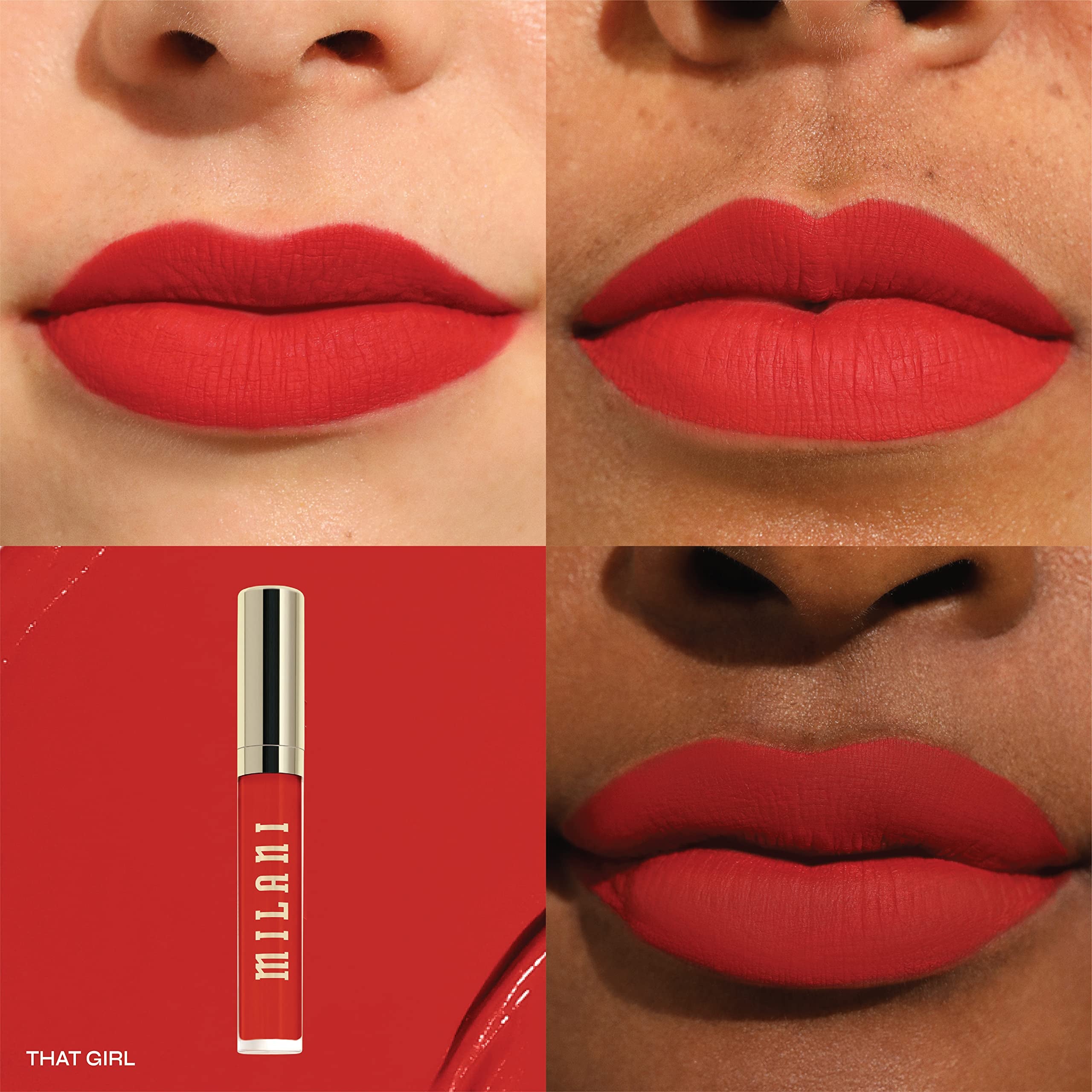 Milani precision doe-foot applicator close-up, enables clean, exact application