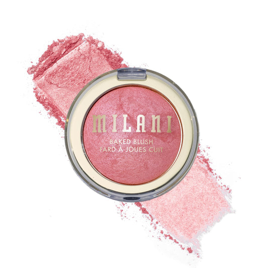 Milani Dolce Pink compact front view showing sleek packaging and easy storage benefit