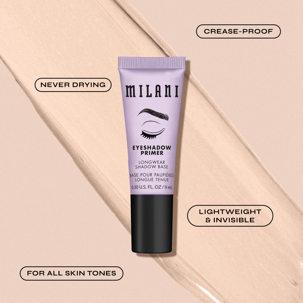 Milani primer open tube and applicator demonstrating easy, precise application