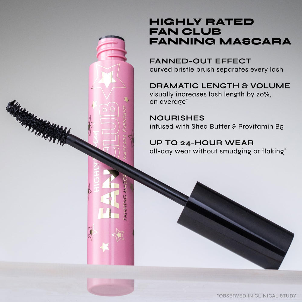 Milani wand texture detail highlighting buildable formula for volumized lashes