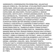 Milani Fruit Fetish packaging label showing ingredients and vegan-made-in-USA benefit