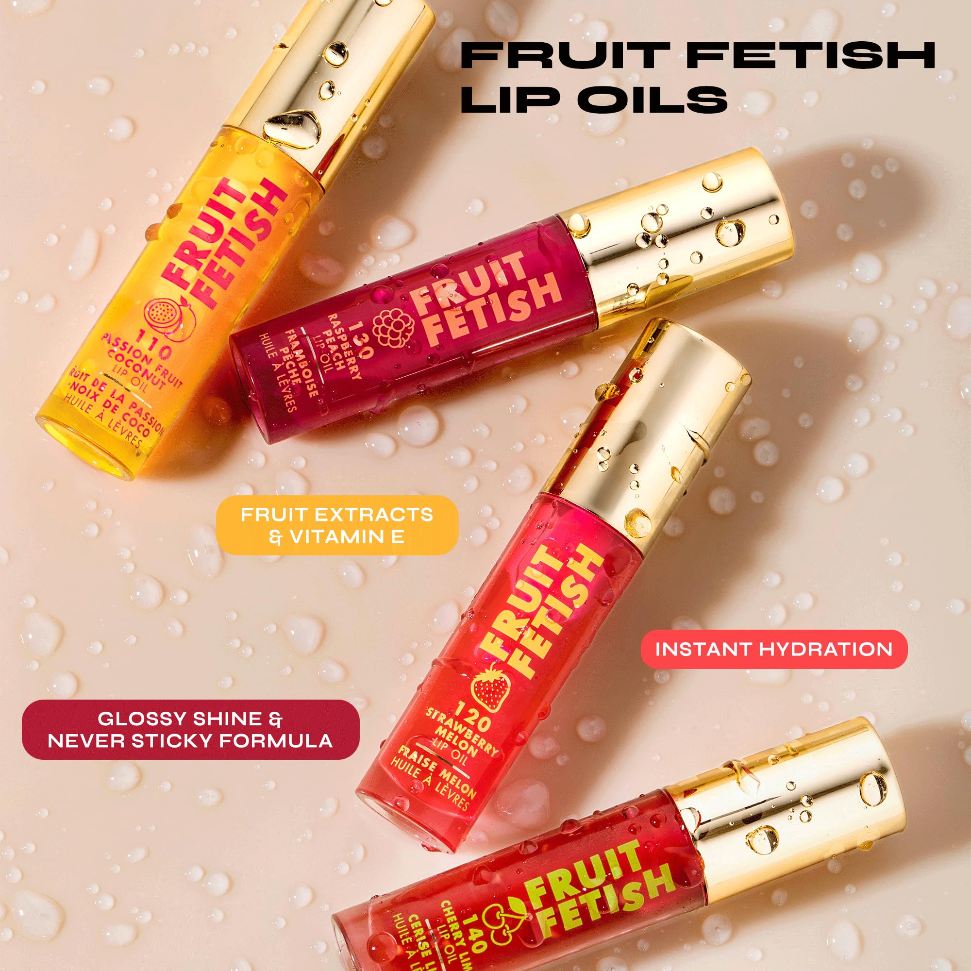 Milani side profile lips with glossy hydrating shine and natural finish