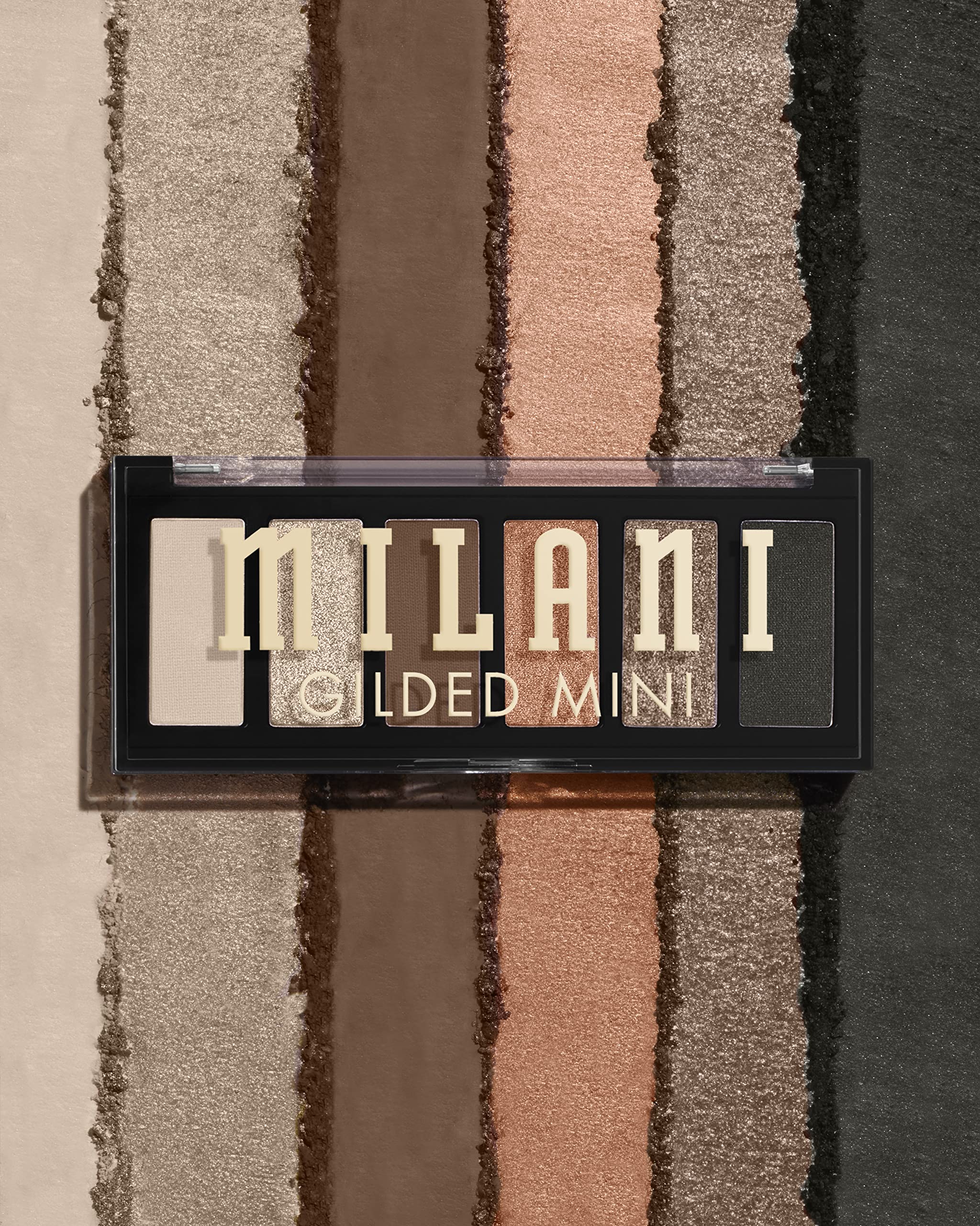 Milani open pans displaying six shades for easy selection benefit