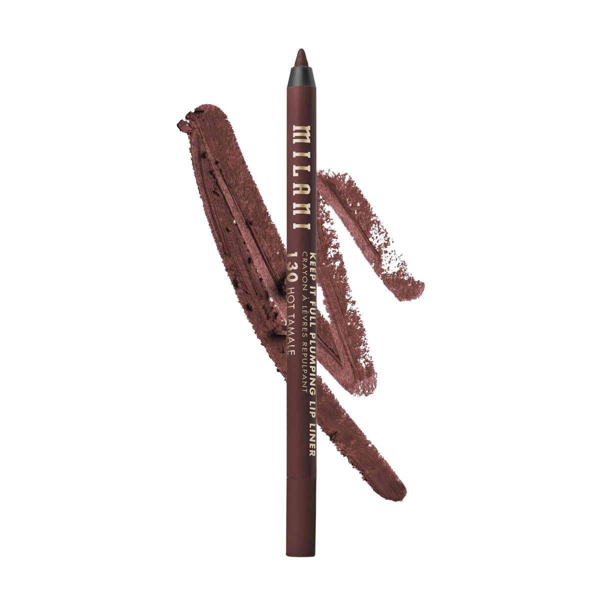 Milani front packaging showing Hot Tamale shade and pencil benefit