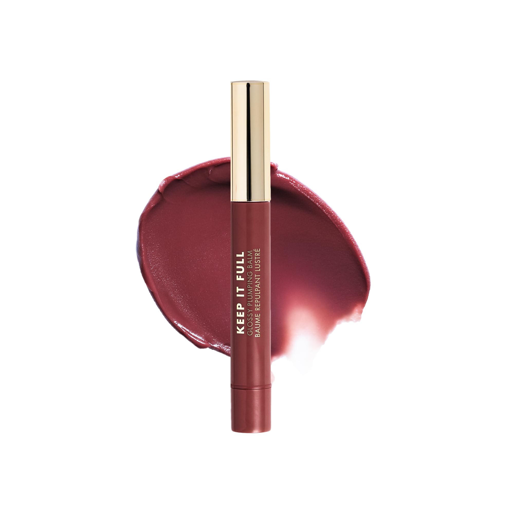 Milani front tube showing shade 180 Jam and glossy finish benefit