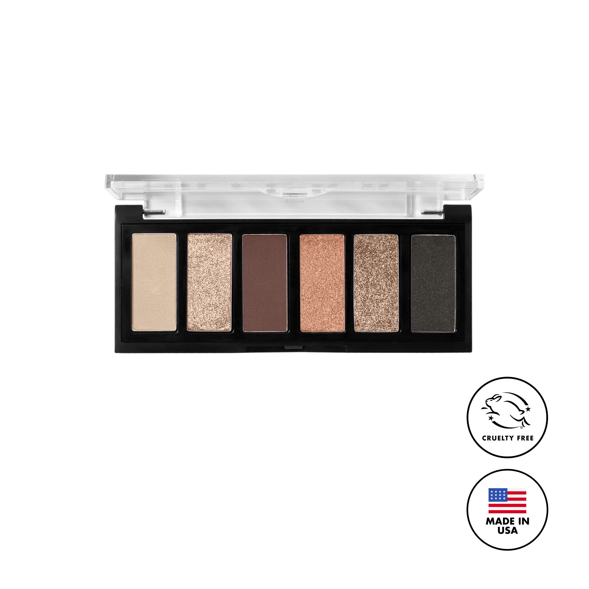Milani palette on model for evening look inspiration and wearable glamour