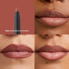 Milani retractable tip closeup highlighting smooth creamy formula for easy application and no sharpening