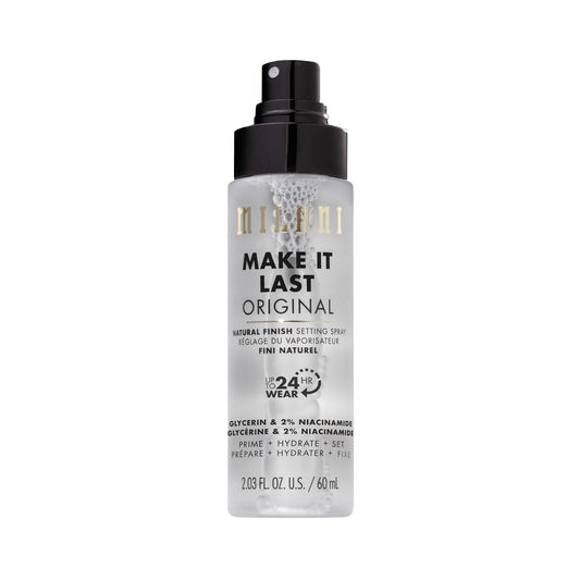 Milani Make It Last front packaging showing product and branding for reliable setting