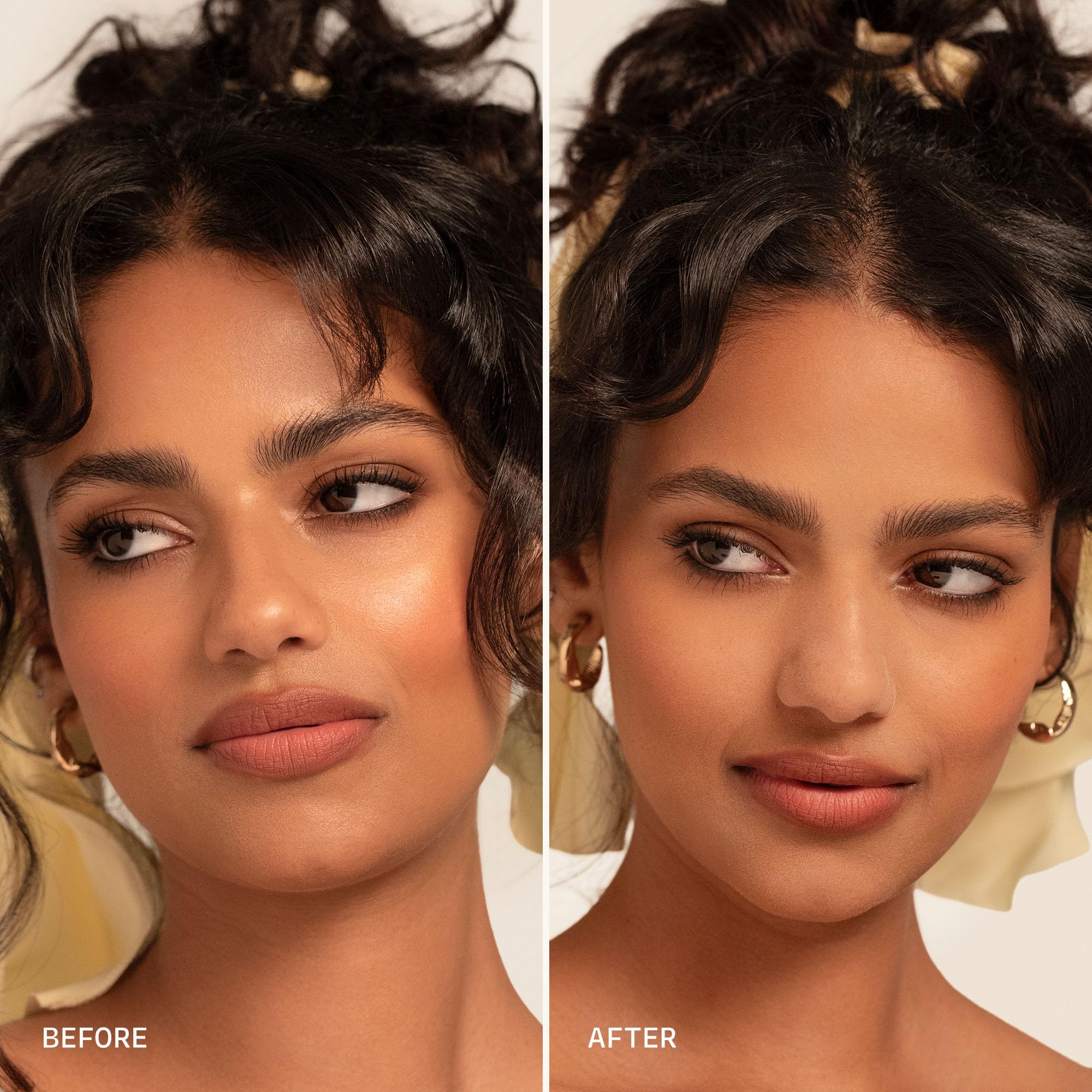 Milani mist being applied to finished makeup for longwear benefit