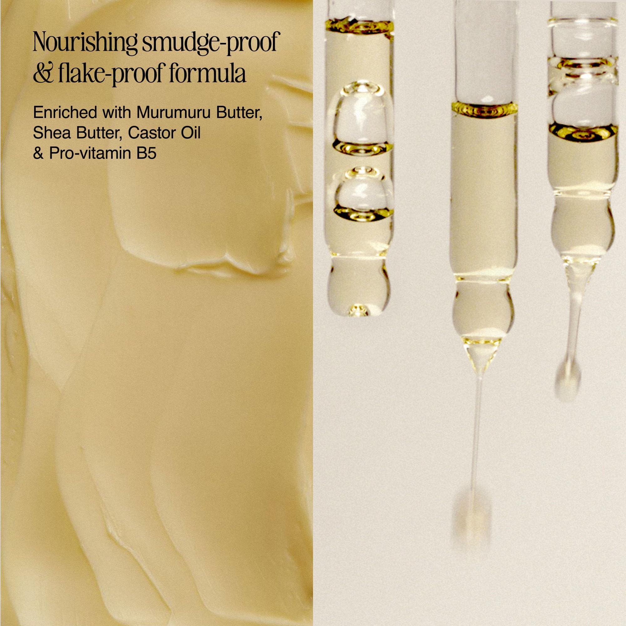 Milani close-up of lashes coated with tubing formula for separation