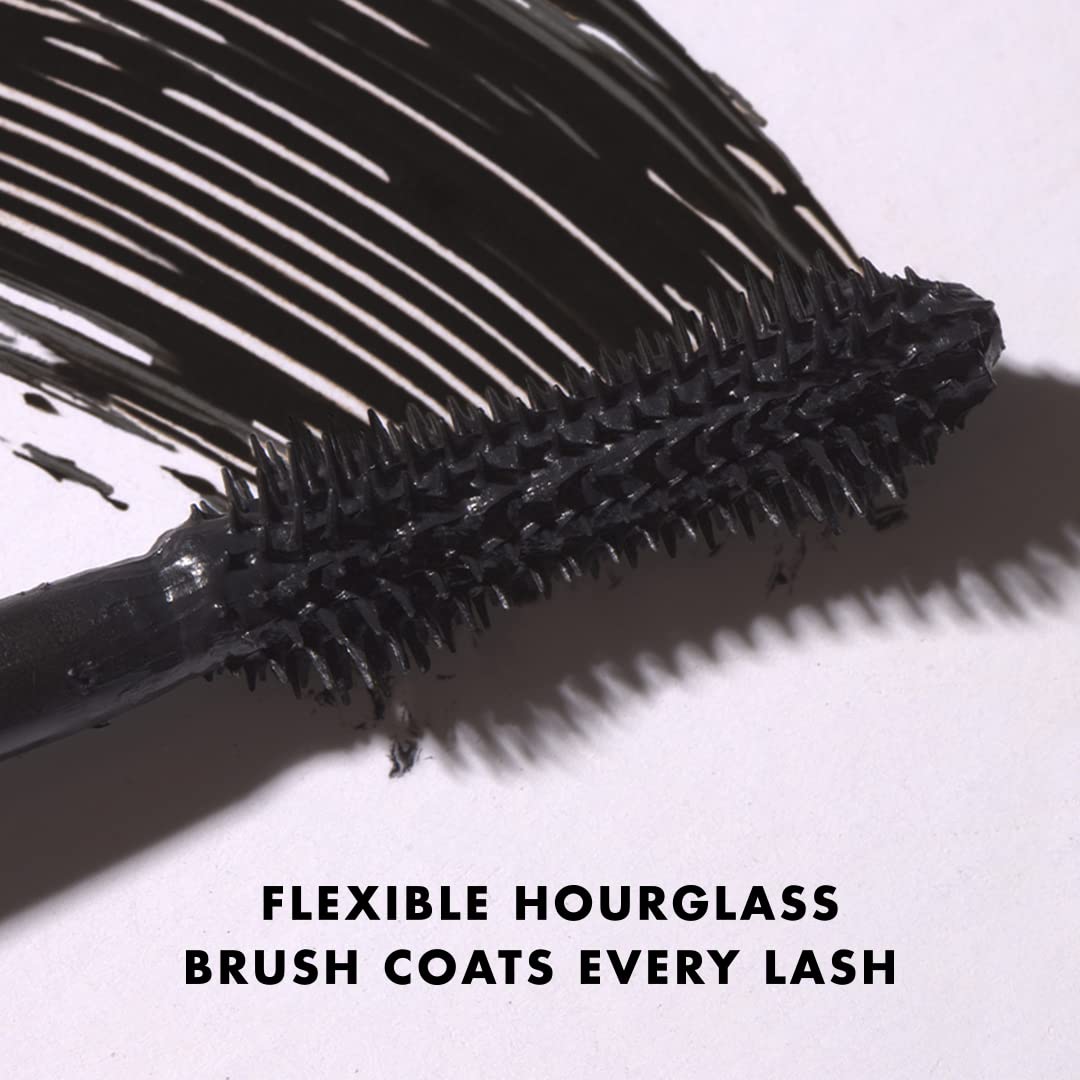 Milani lash before and after showing visible volume and lifted length