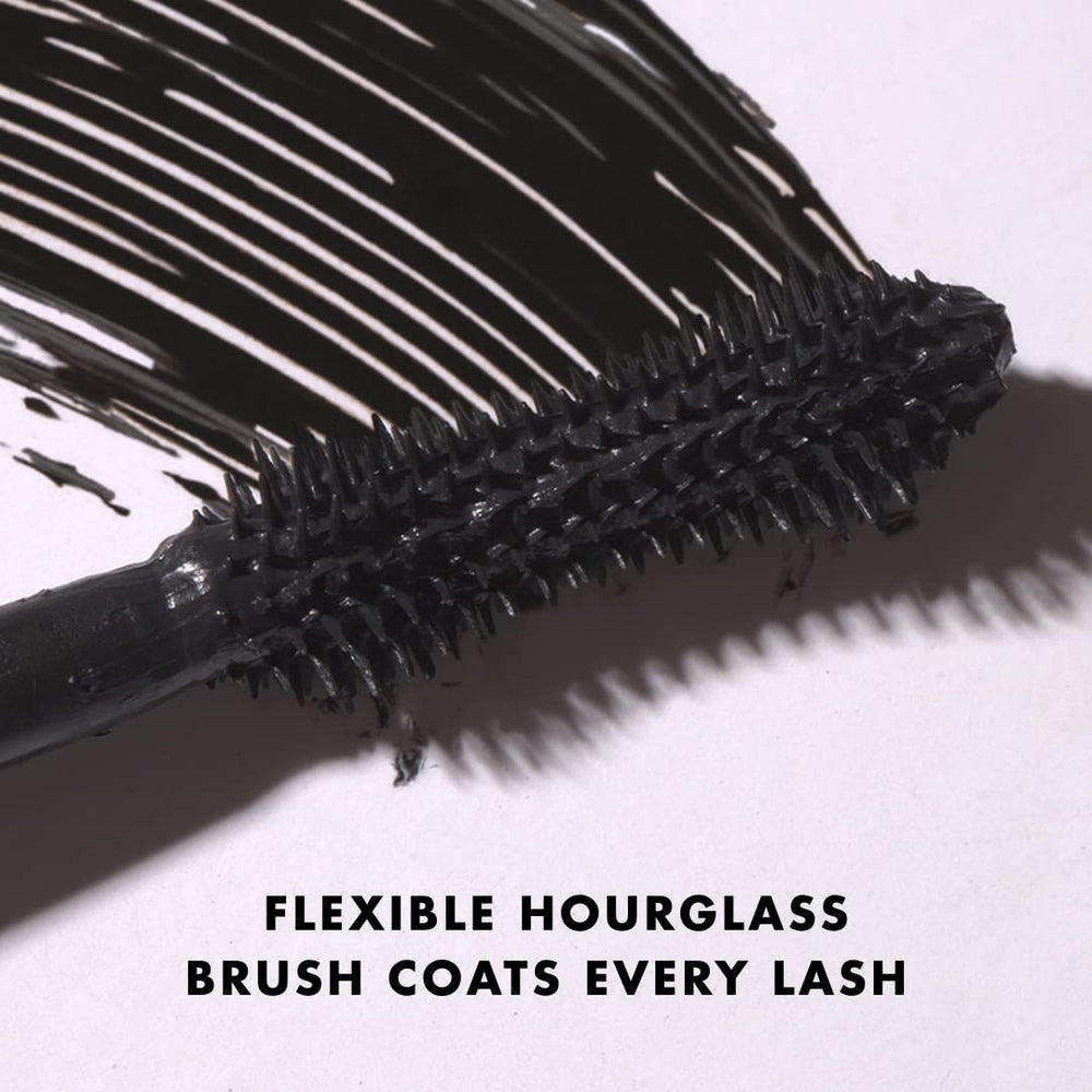Milani lash before and after showing visible volume and lifted length