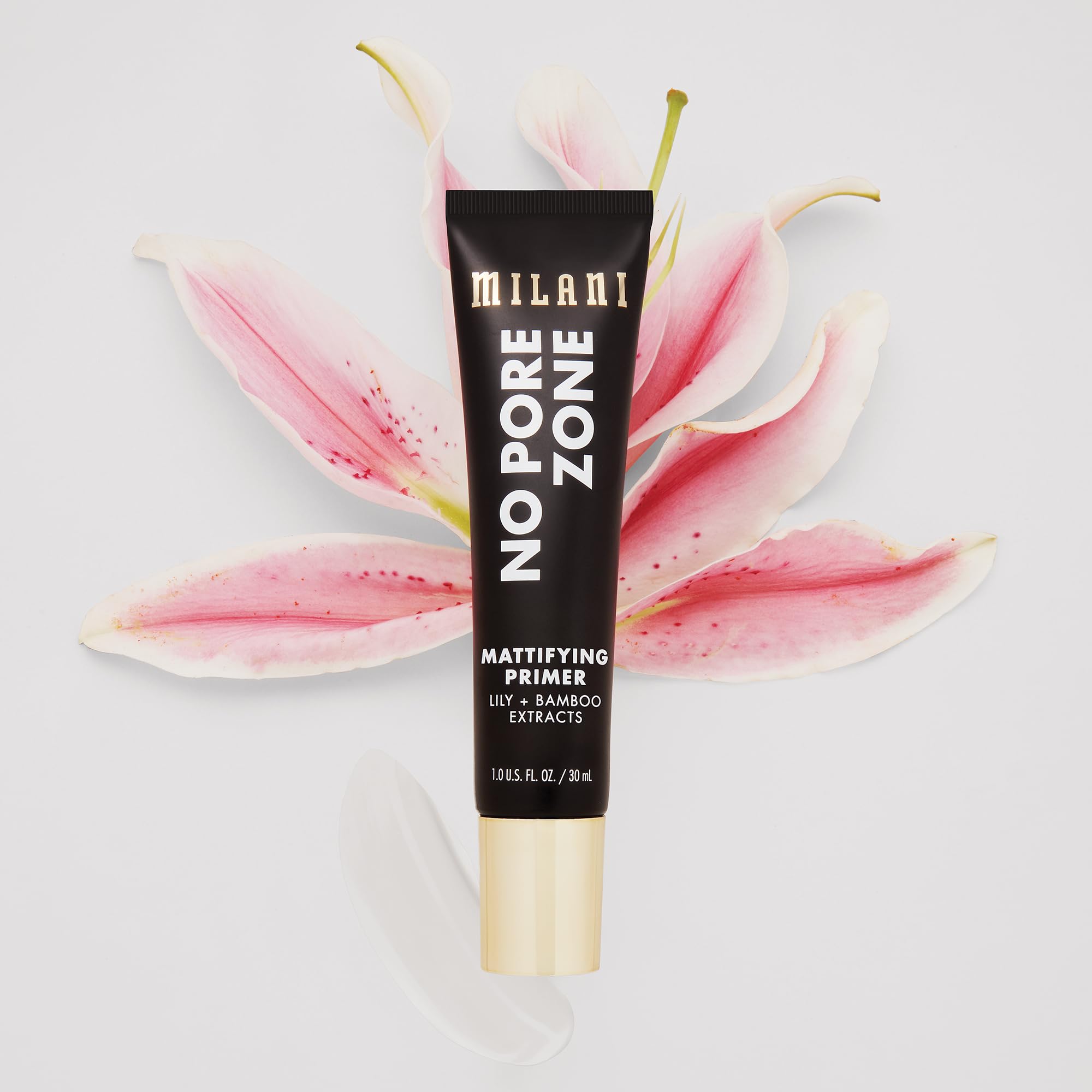 milani creamy primer texture swatch highlighting pore‑blurring effect