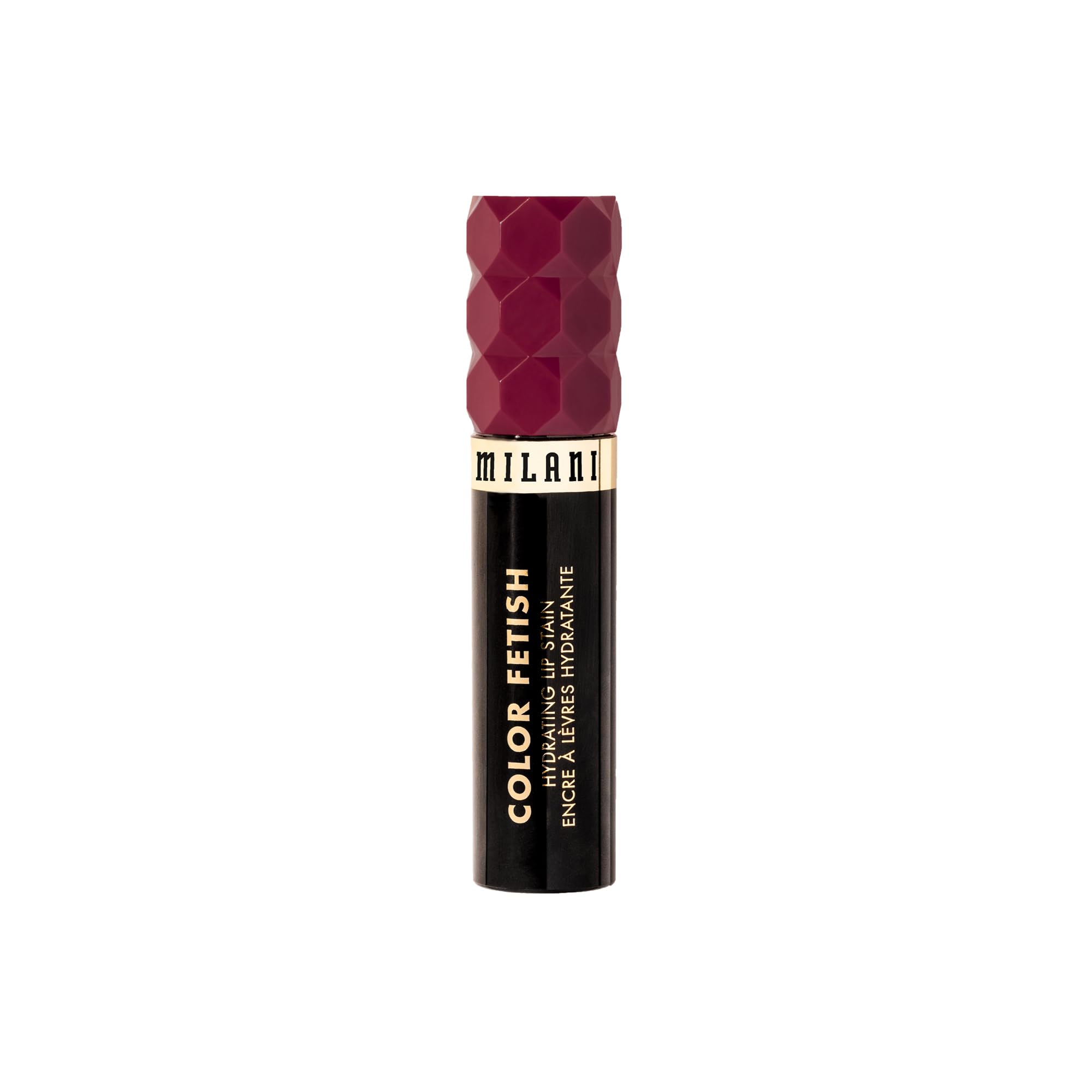 Side label of Milani packaging showing ingredients and cruelty-free promise