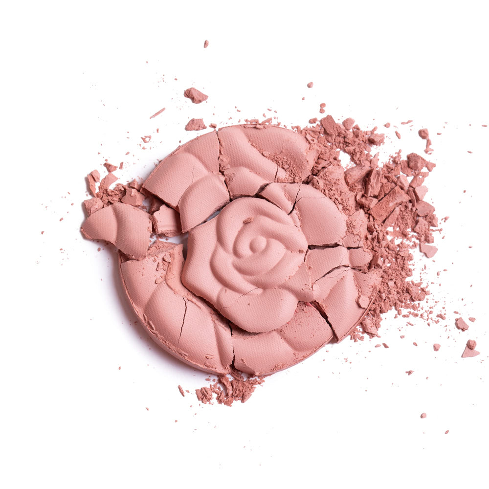 Milani Romantic Rose beside makeup kit showing portability and routine integration