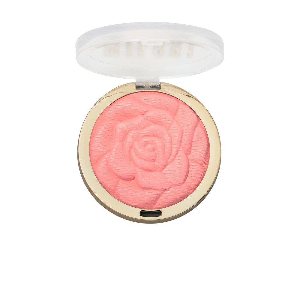 Milani brush applying blush showing seamless blending for natural-looking cheeks