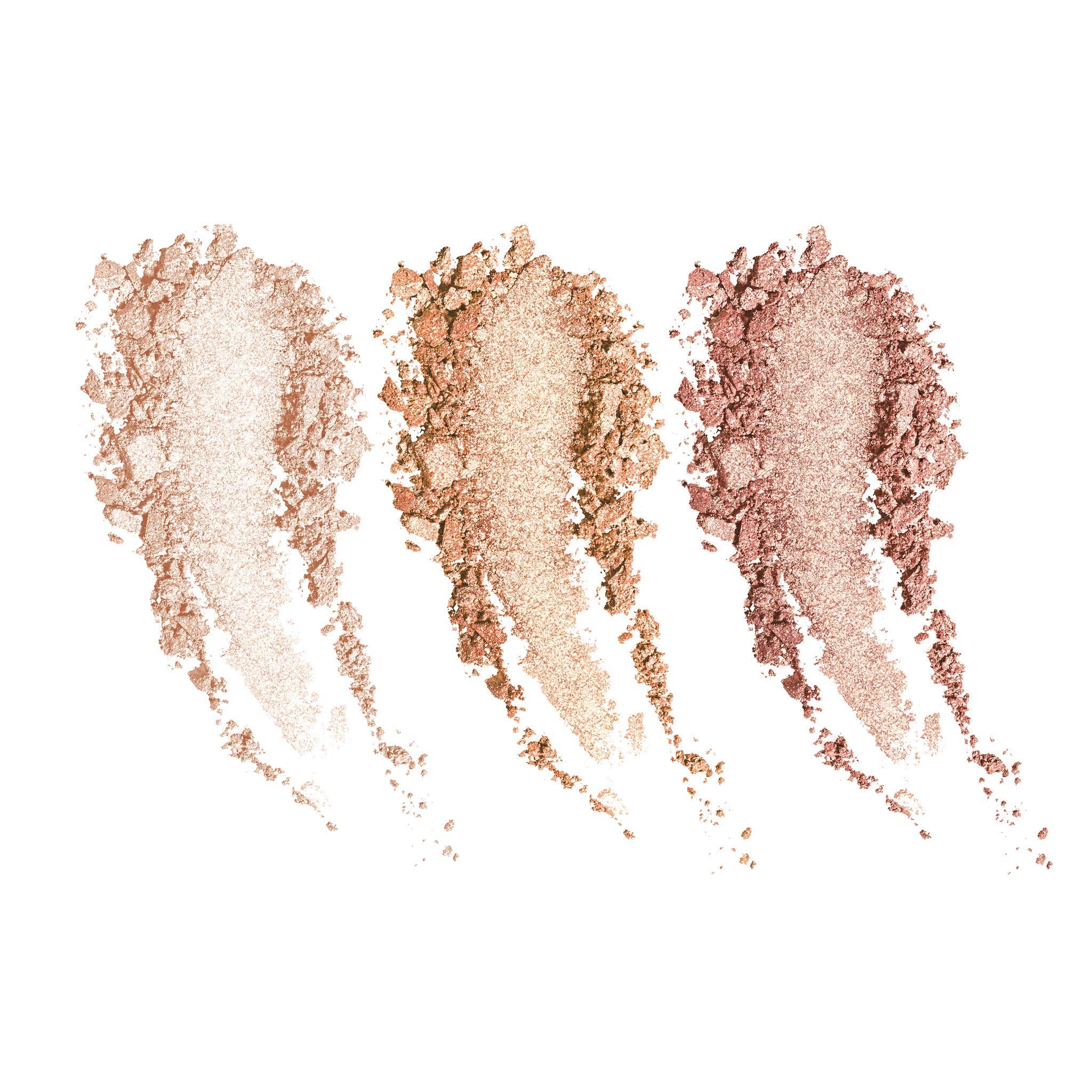 Milani swatches on arm displaying Rose Glow shades and customizable shimmer payoff
