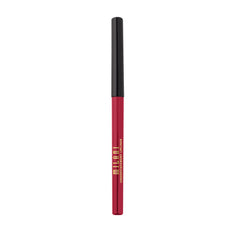 Milani Sassy Cherry applied on lips showing defined edge and fuller-looking pout