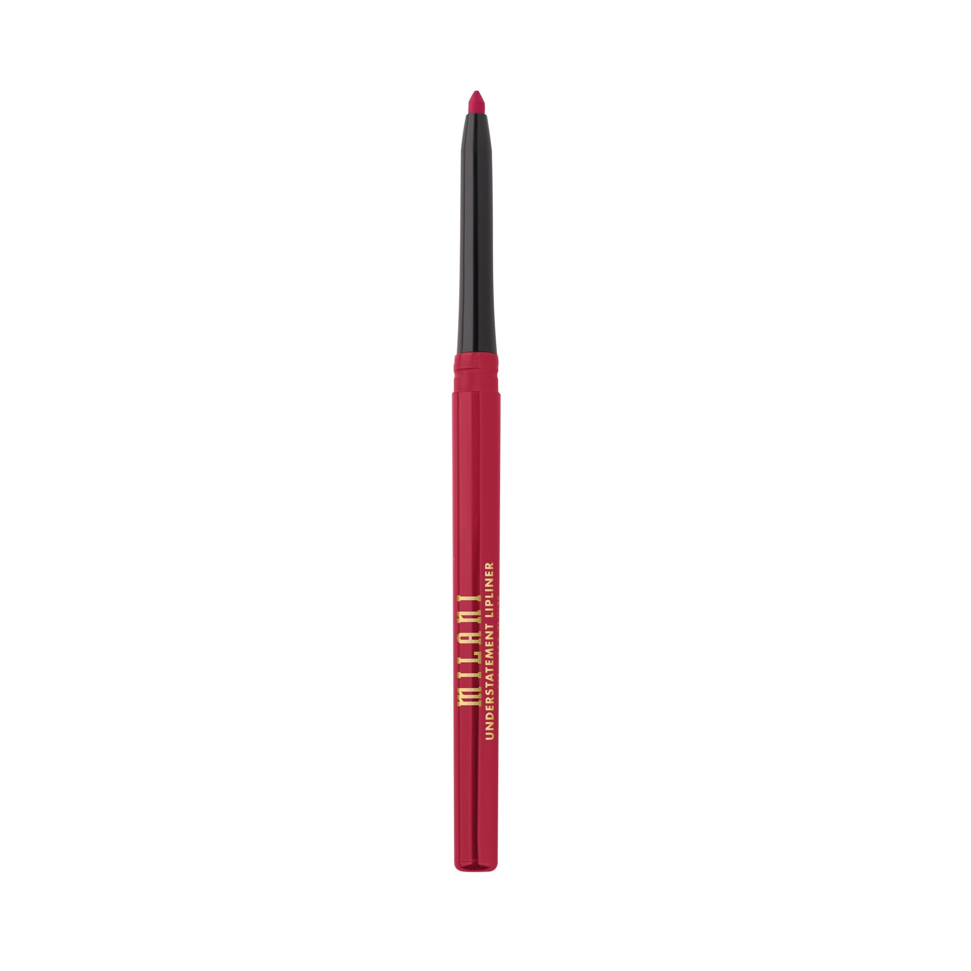 Milani Sassy Cherry beside coin for size comparison and travel-friendly benefit