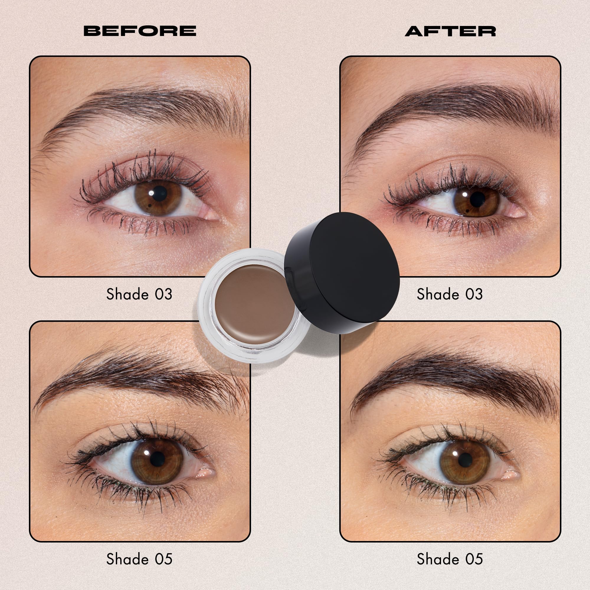 Milani cream texture close-up displaying smooth, blendable pigment for brows