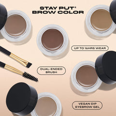Milani brow color open with dual-ended angled brush and spoolie, easy precision