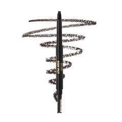 Milani brow pencil front view showing sleek packaging and shade Espresso benefit precise application