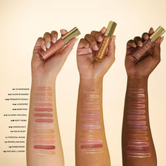 Milani gloss droplet texture detail highlighting smooth, non-sticky finish