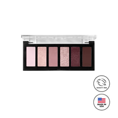 Milani lifestyle evening look showcasing The Wine Down palette creating rich, wearable color