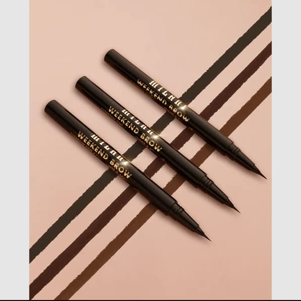 Milani before and after brows showing fuller natural-looking results
