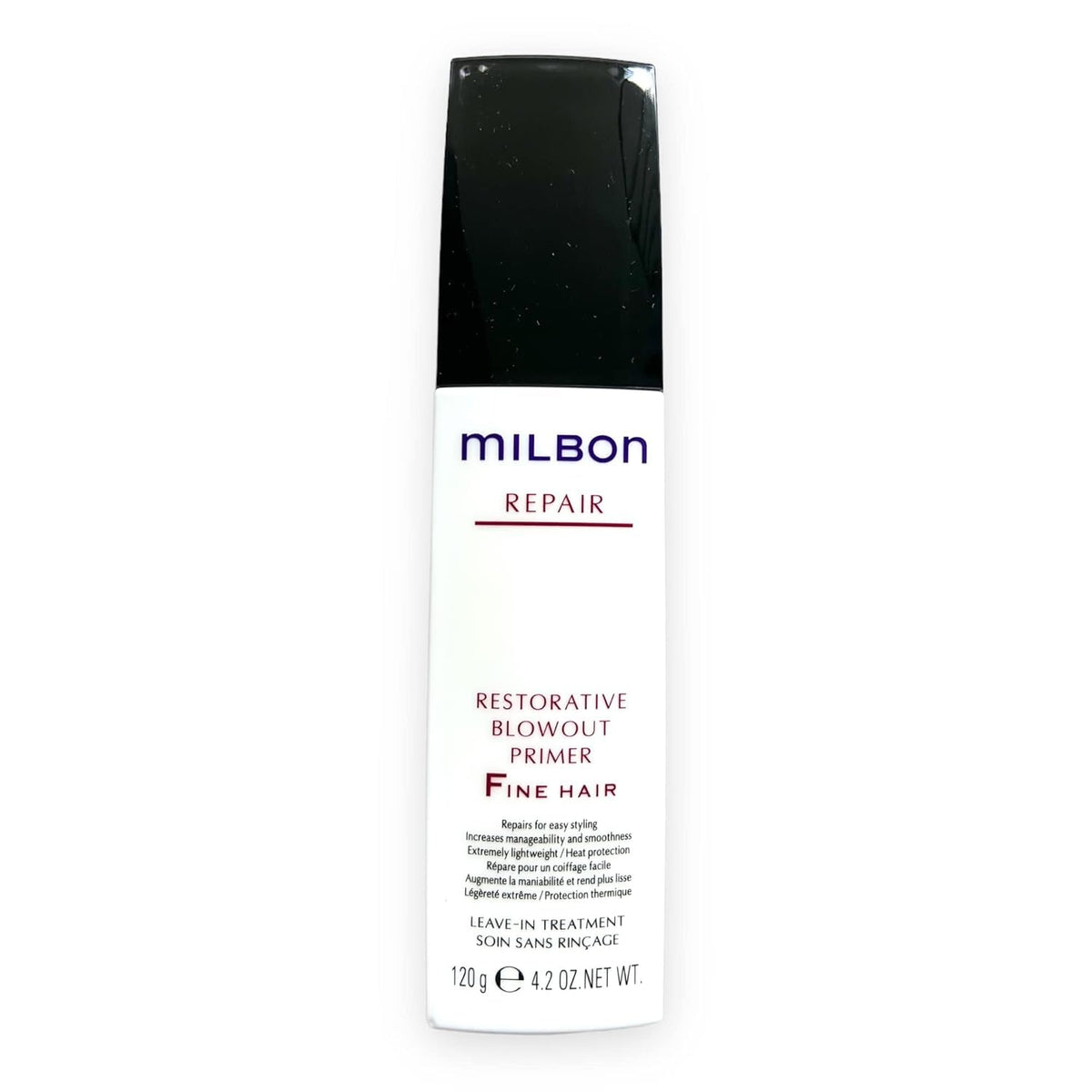Milbon front packaging showing product and benefits