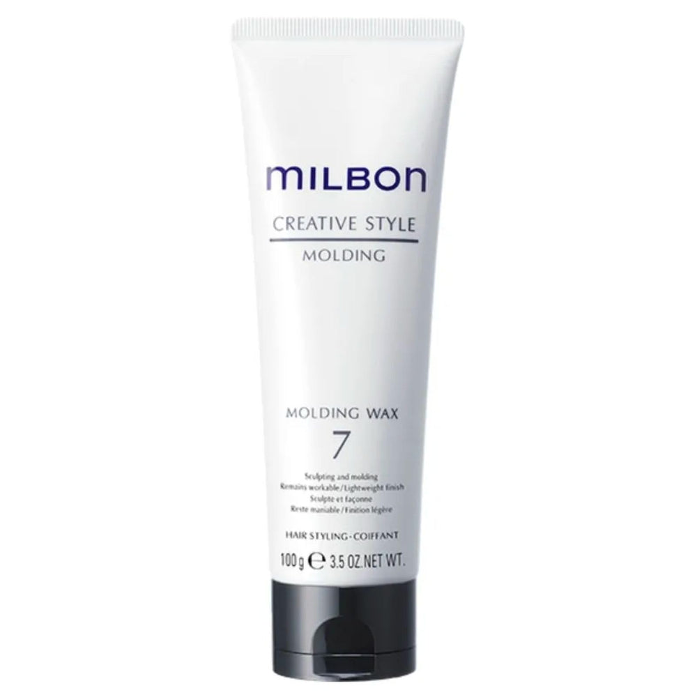 Milbon jar front view showing label for easy product identification and strong hold