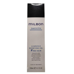 Milbon oil texture on hand highlighting lightweight absorption benefit