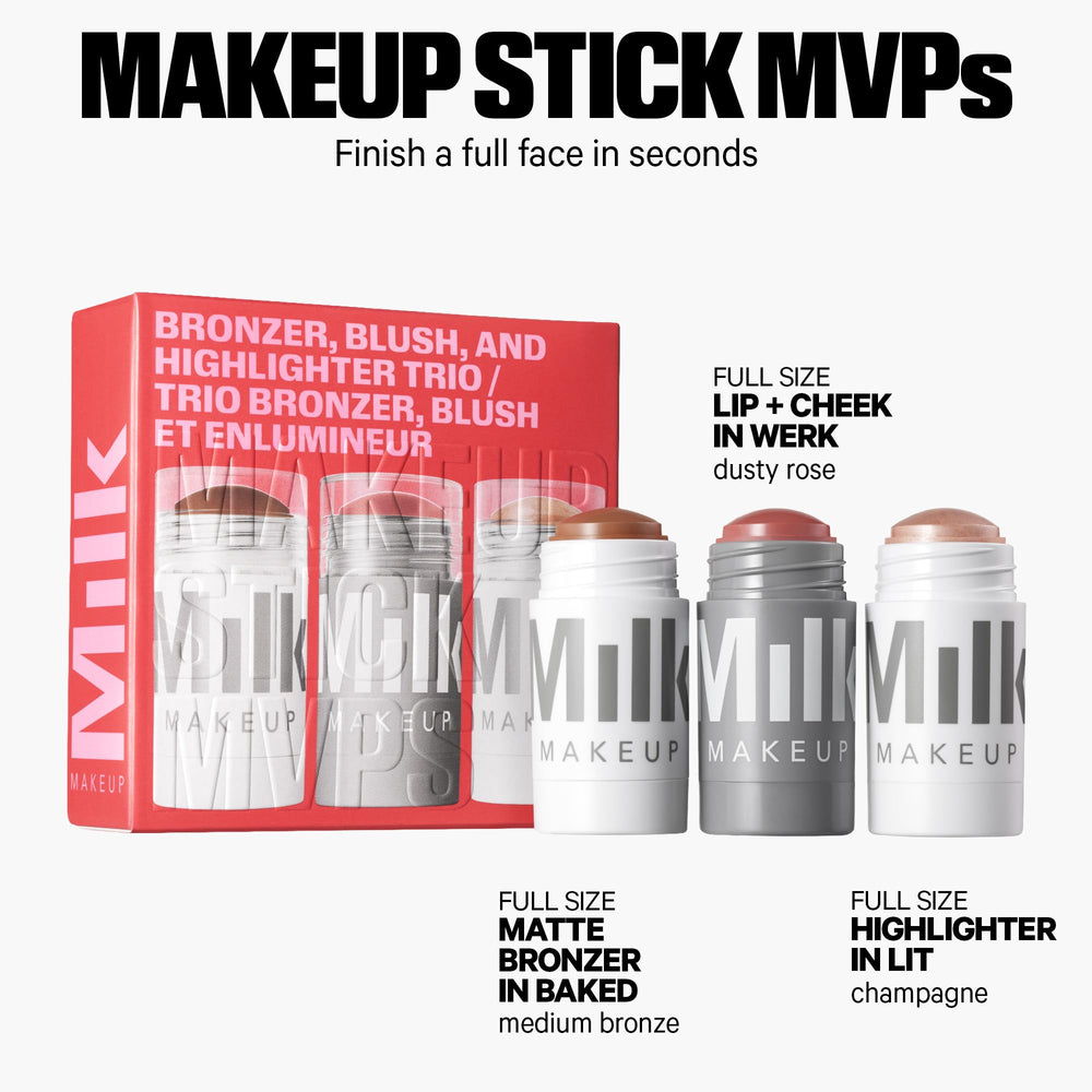 Milk Makeup bronzer tip close-up demonstrating creamy texture and blendability