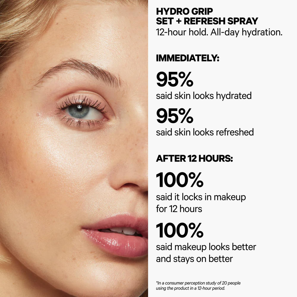 Milk Makeup close-up of fine mist spray, demonstrates even application and lightweight feel