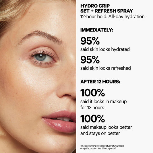 Milk Makeup close-up of fine mist spray, demonstrates even application and lightweight feel