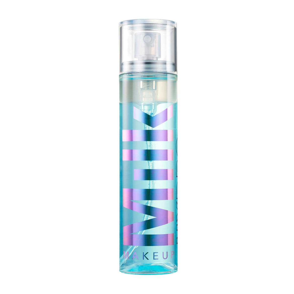 Milk Makeup bottle front packaging showing size and branding, highlights travel-ready convenience