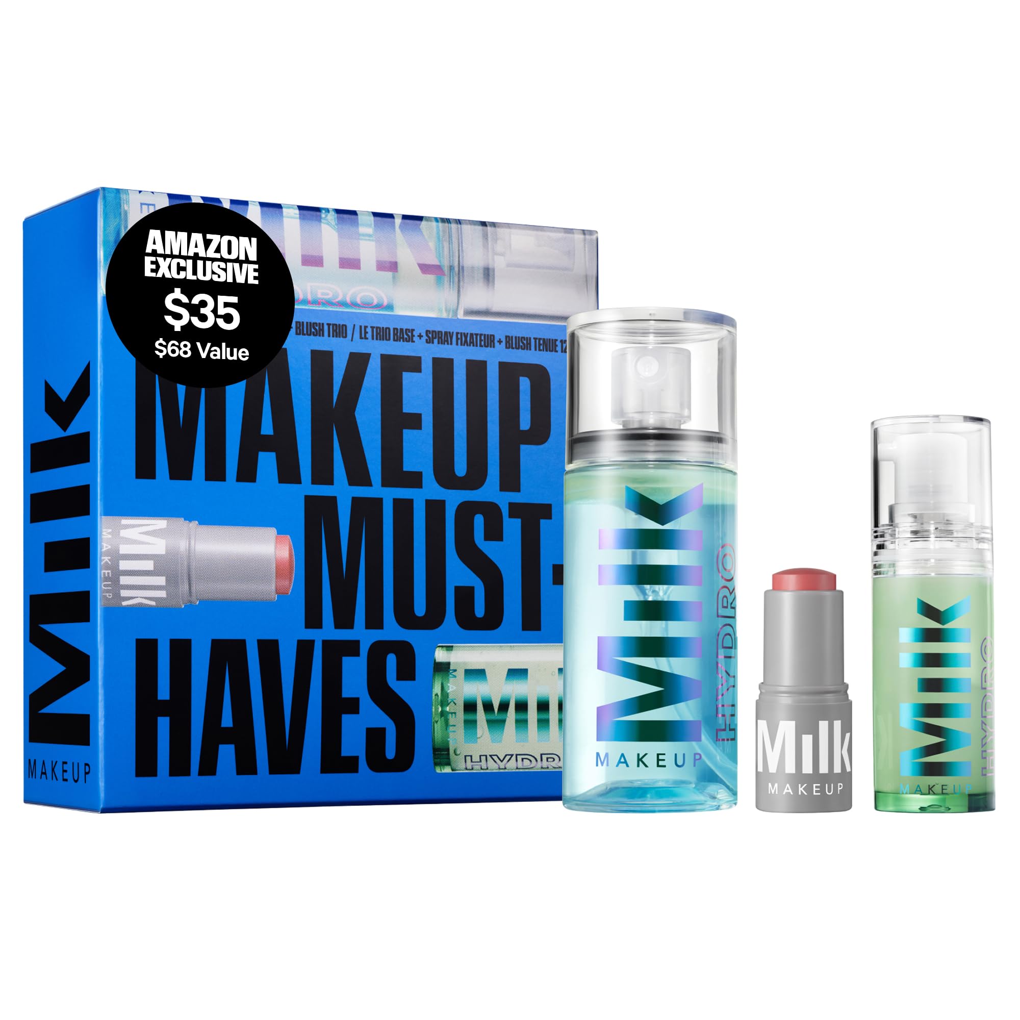 Milk Makeup front packaging showing mini trio and convenience benefit