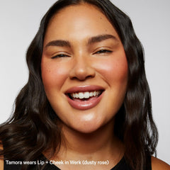 Milk Makeup cream blush blended on skin demonstrating creamy blendability