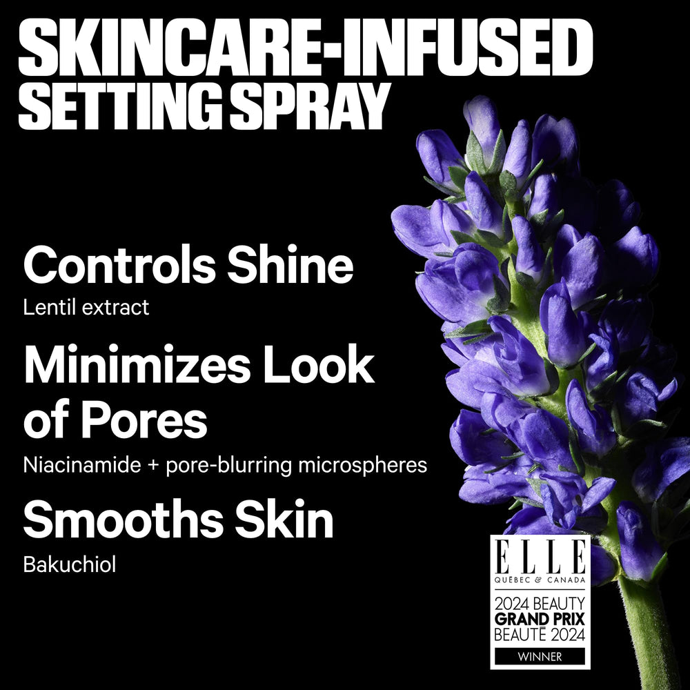 Milk Makeup spray texture on skin highlighting pore blurring effect