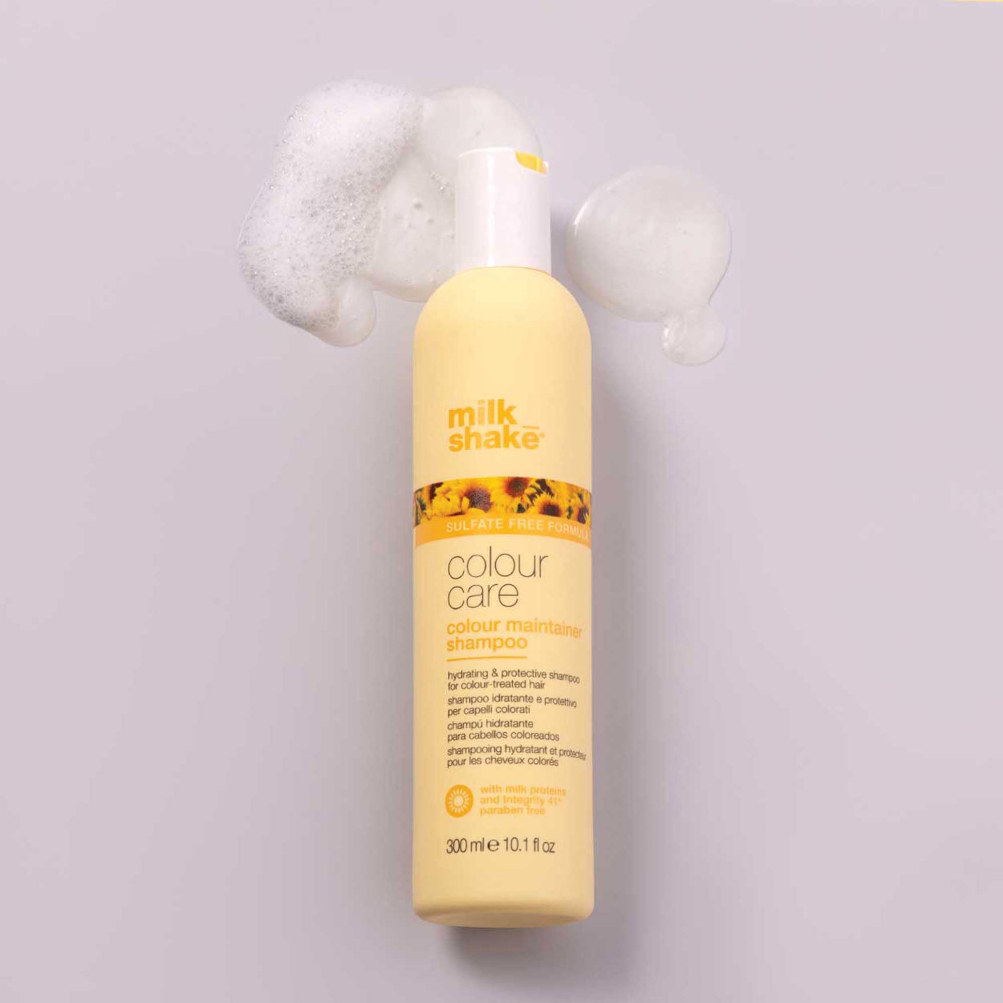 milk_shake shampoo lather close-up demonstrating gentle foam and cleansing action