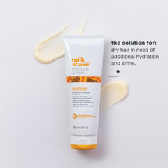 milk_shake label and pump close-up highlighting ingredient benefits