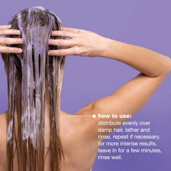 milk_shake lather on blonde hair demonstrating anti-yellow effect