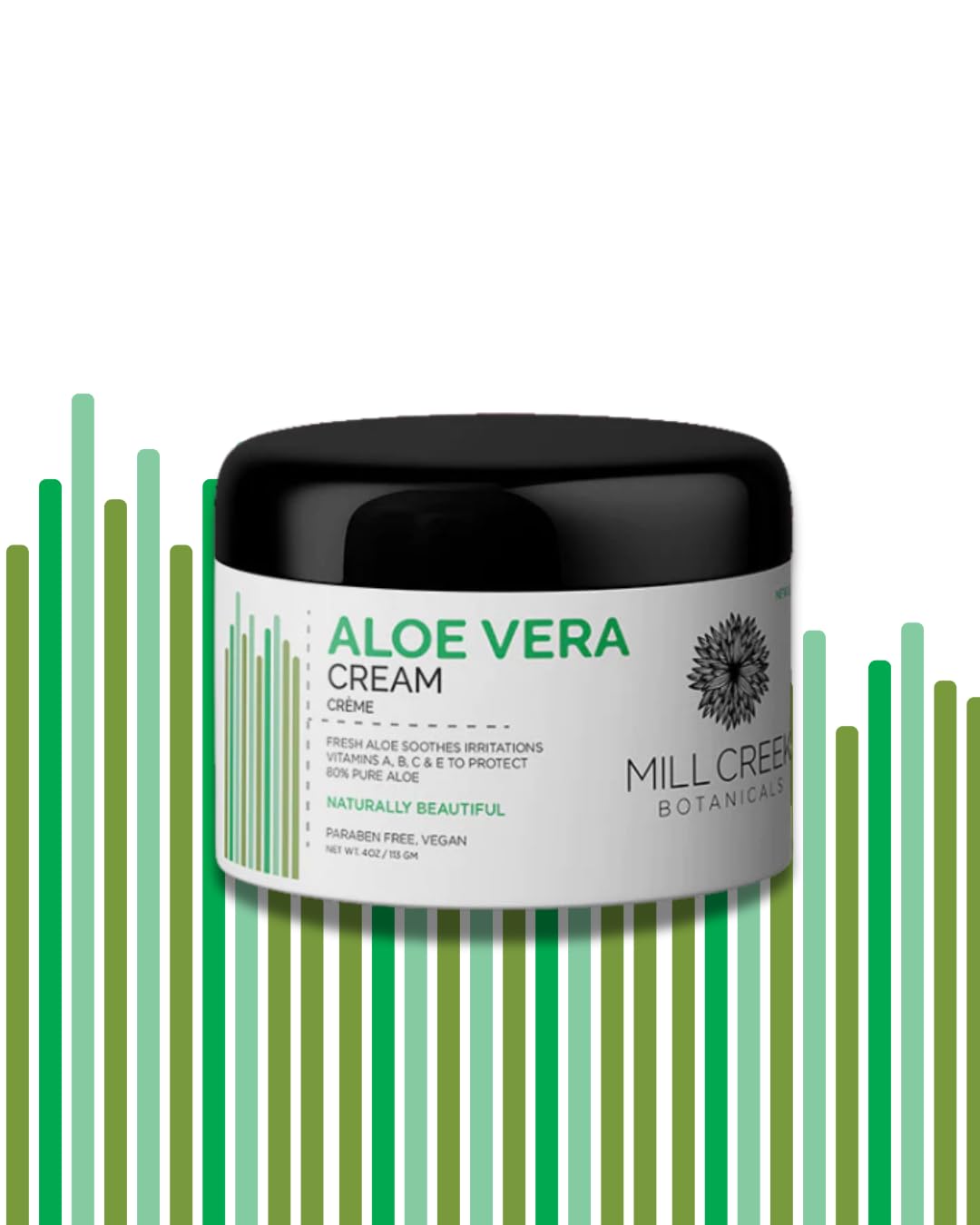 Mill Creek aloe vera cream smooth texture close-up for fast absorption