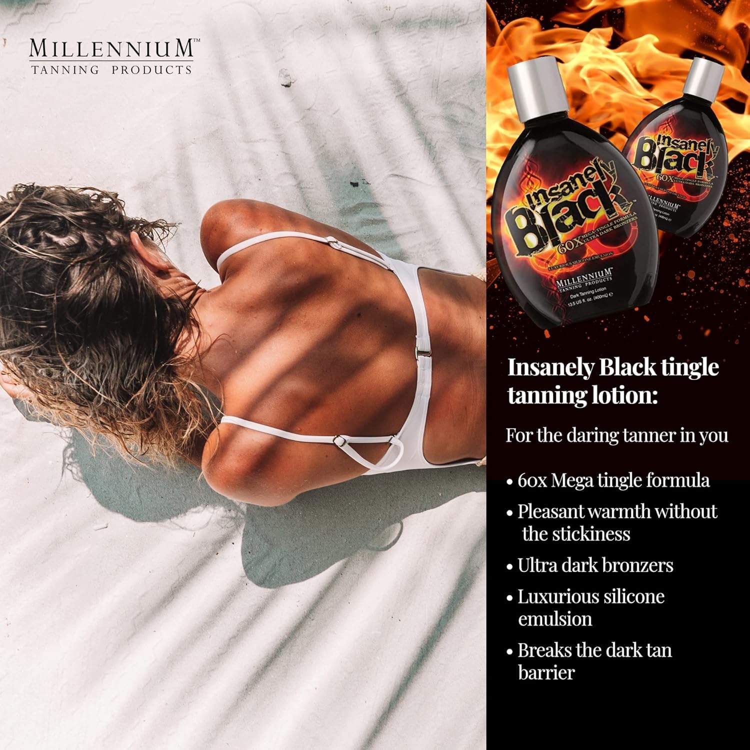 Millennium Tanning application on hand demonstrating easy spread and glow