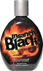 Millennium Tanning label close-up showing active bronzers and tingle