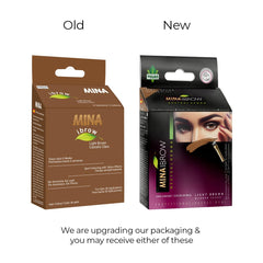 MinaiBrow brush and mixing dish ready for precise at-home eyebrow tinting