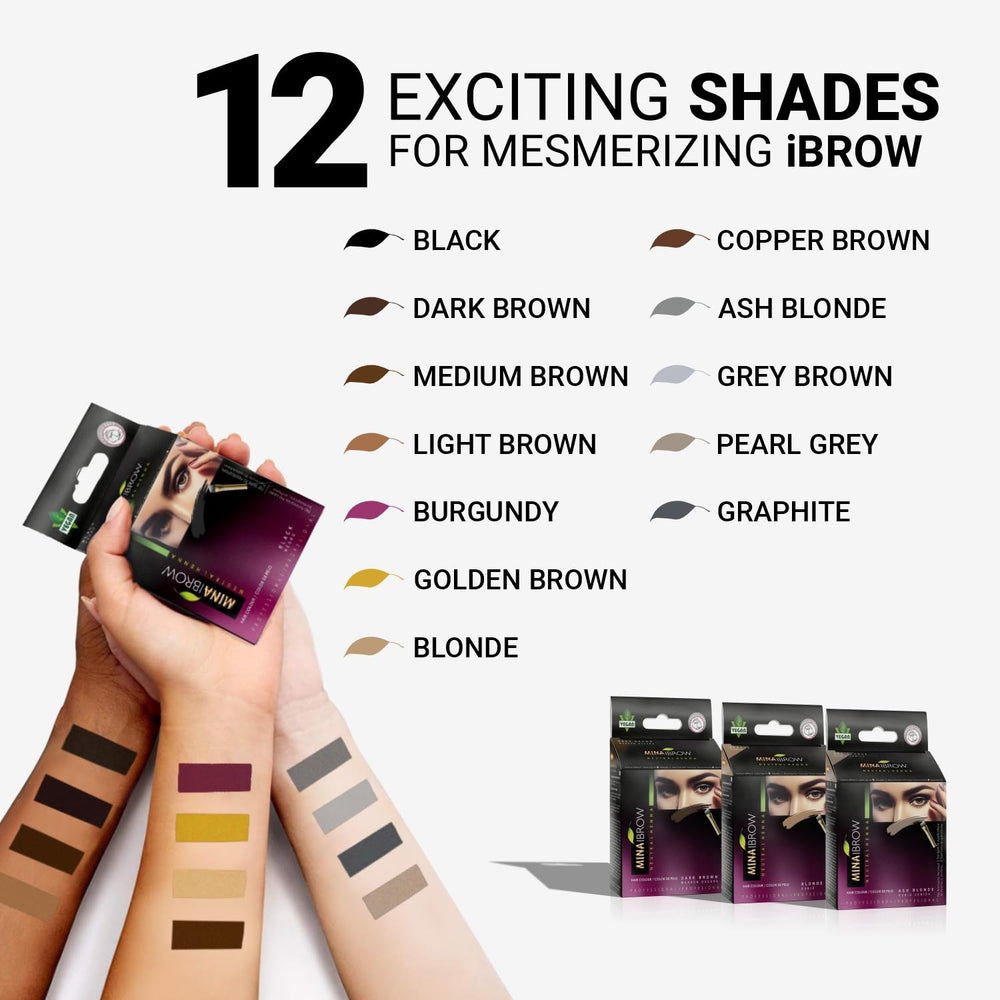 MinaiBrow kit in a bathroom setting conveying simple, salon-quality home use