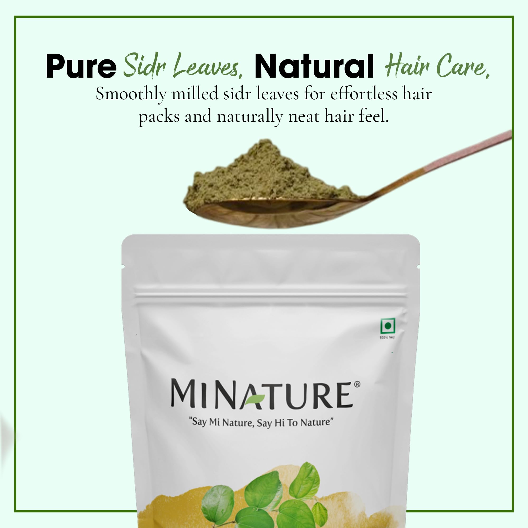minature mi nature Sidr fine powder close-up revealing texture for easy mixing benefit