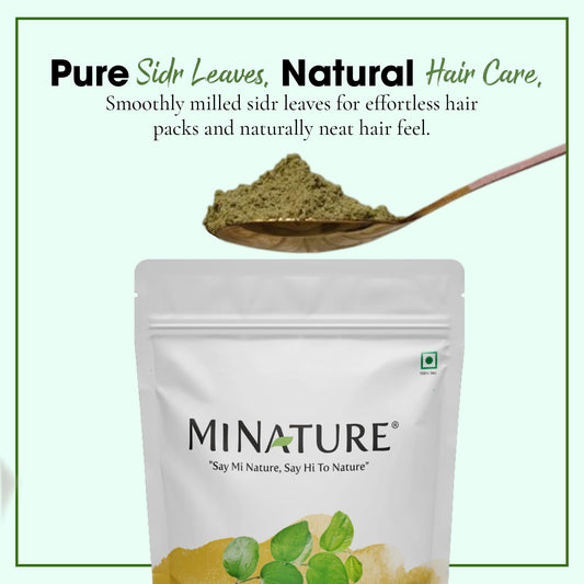minature mi nature Sidr fine powder close-up revealing texture for easy mixing benefit