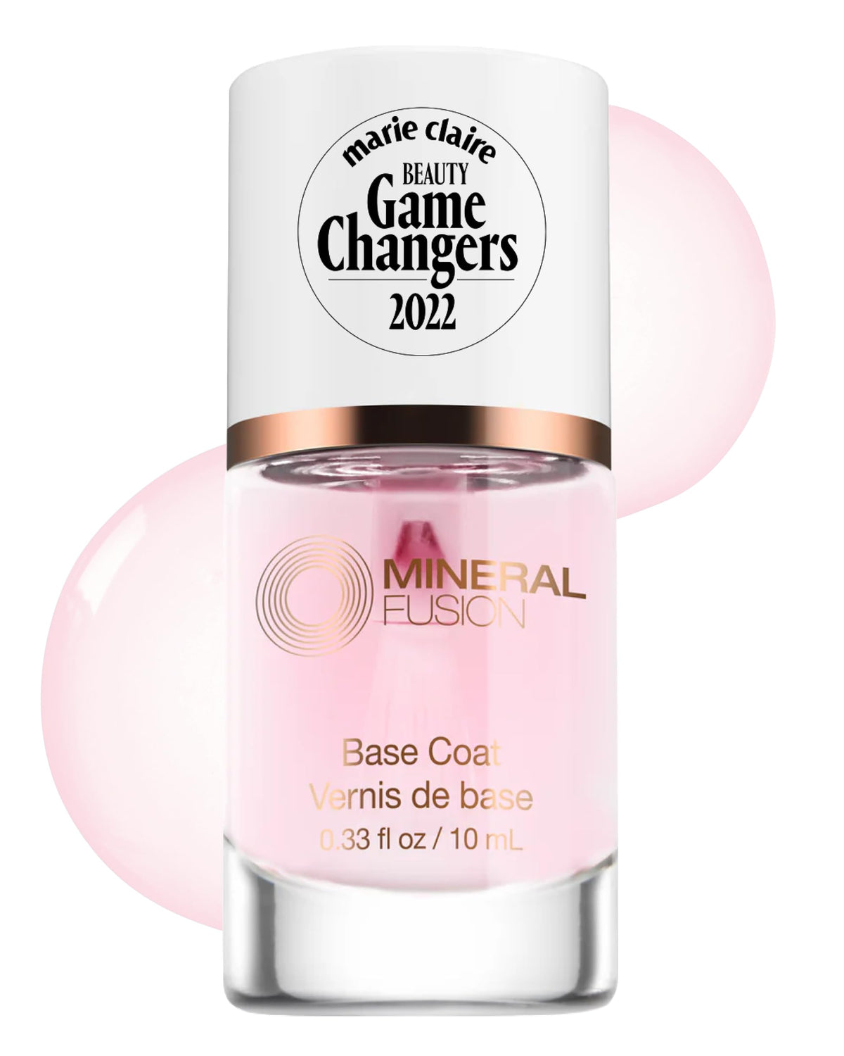 Mineral Fusion front bottle showing product benefit of longer-lasting manicures